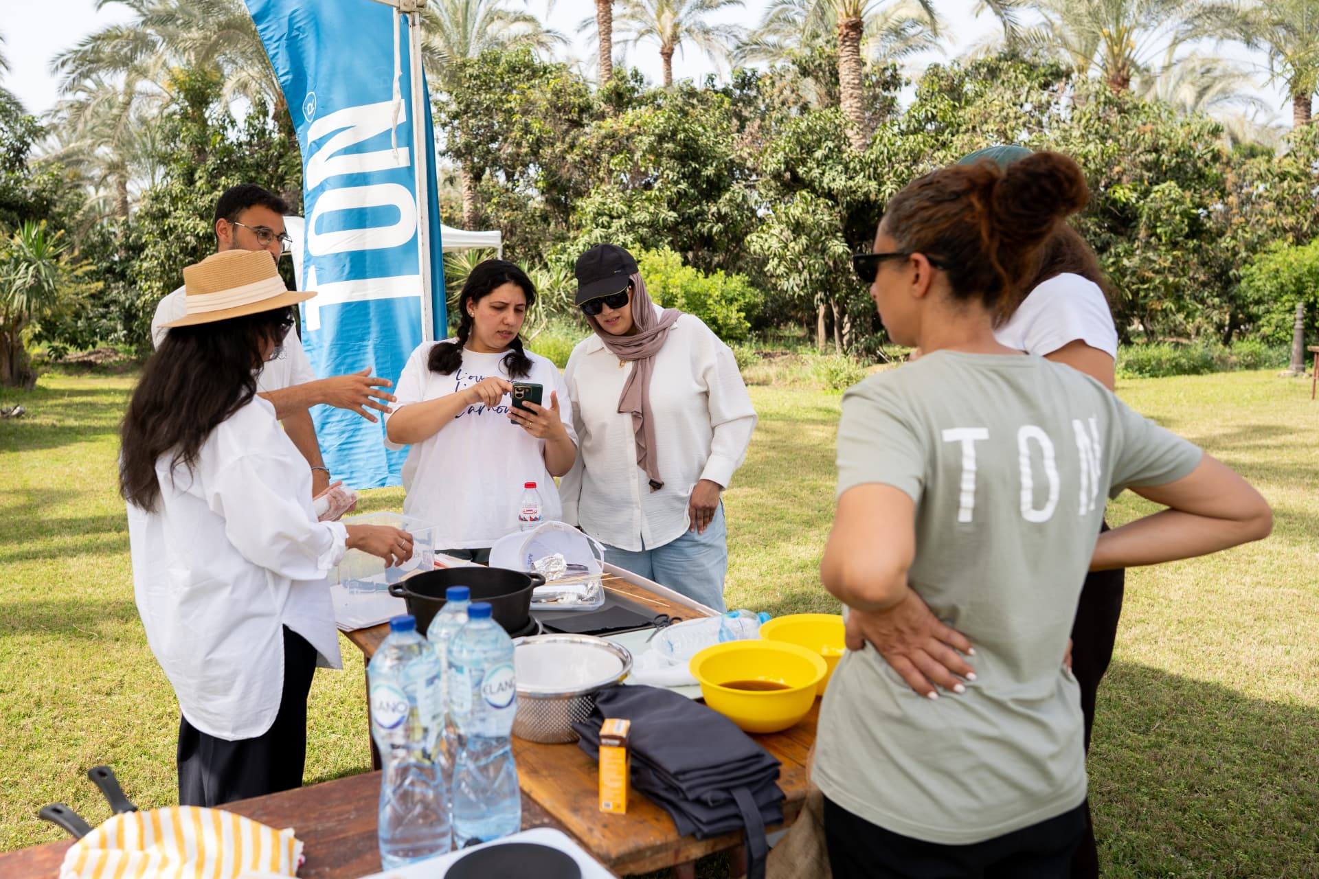 A hands-on outdoor cooking challenge between colleagues